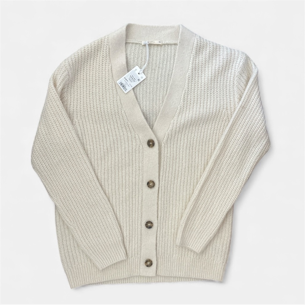 NWT MARINE LAYER Women's Cream ALPACA/WOOL BLEND OVERSIXED Cardigan Sweater XS